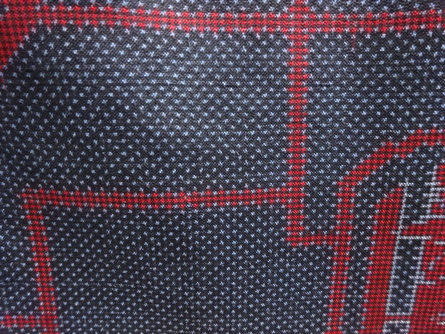 JAPANESE KIMONO / ANTIQUE KIMONO / SILK / DORO OSHIMA TSUMUGI / WOVEN GEOMETRIC / 5MARUKI